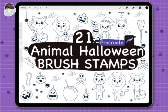 21 Animal Halloween Procreate Stamps: A Creative Tool for Digital Art and Design