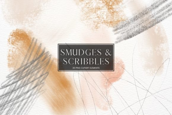 Beige Smudge and Scribble Clipart: A Versatile Tool for Creative Designers and Professionals