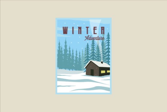 Cabin or Cottage at Winter Poster Design: A Versatile Tool for Creative and Commercial Projects