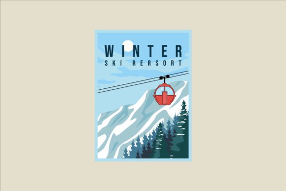 Cable Car Ski Resort Poster Vector: A Strategic Graphic Design Asset for Tourism and Travel Businesses