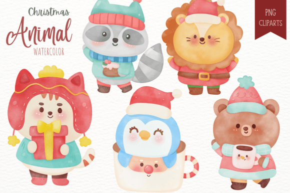 Christmas Animal Christmas Cartoon X Mas: A Versatile Asset for Creative and Commercial Projects