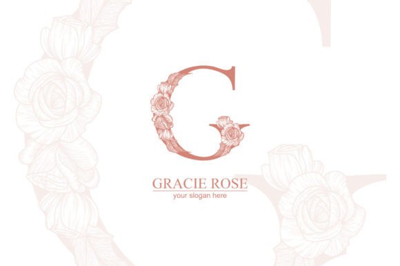 Letter G Logo and Monogram: A Floral, Modern Manuscript Design