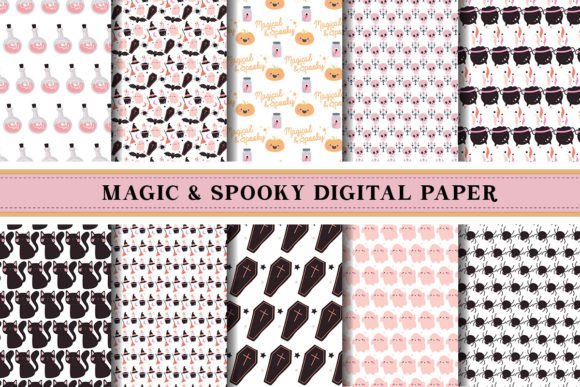 Magic Spooky Halloween Digital Paper: A Versatile Resource for Creative Projects