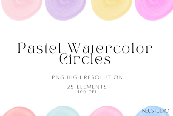 Pastel Watercolor Circles ClipArt: A Versatile Tool for Creative Projects