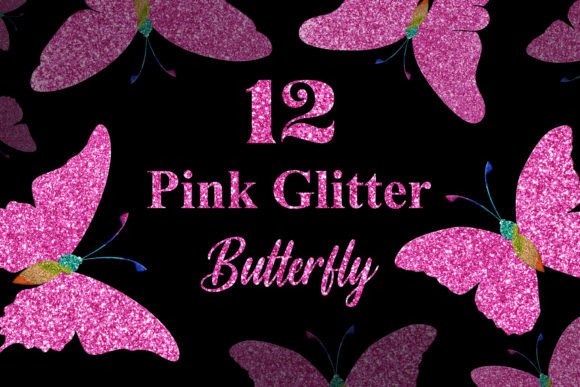 Pink Glitter Butterfly Set: A Versatile Asset for Creative Projects