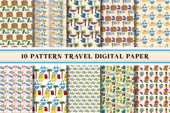Travel Digital Paper Pattern: A Versatile Resource for Creative Projects