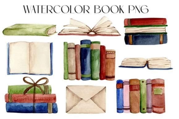 Watercolor Book Png: A Versatile Design Asset for Creative Projects